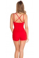 Sexy carrier playsuit rood